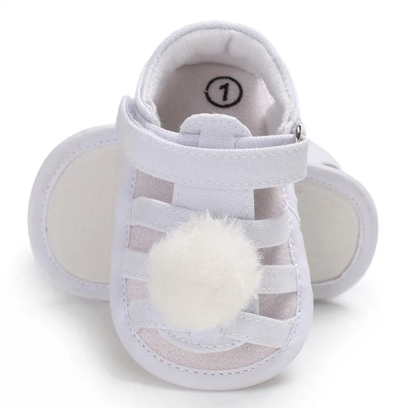Летняя обувь принцессы для маленьких девочек с цветочным принтом и шариками, мягкая подошва, детская обувь для новорожденных, 3 стиля, обувь для малышей - Цвет: 34W