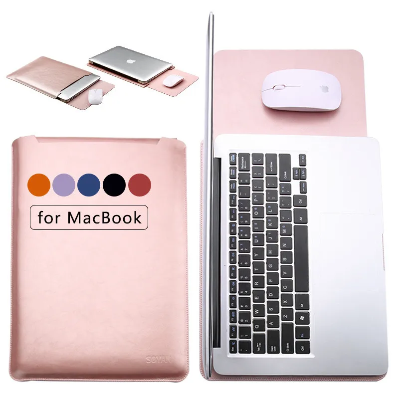 

Waterproof Laptop Bags Notebook Case For Macbook Air Pro 11.6 12 13.3 15.4 inch Leather Laptop Sleeve Pouch Cover For Xiaomi