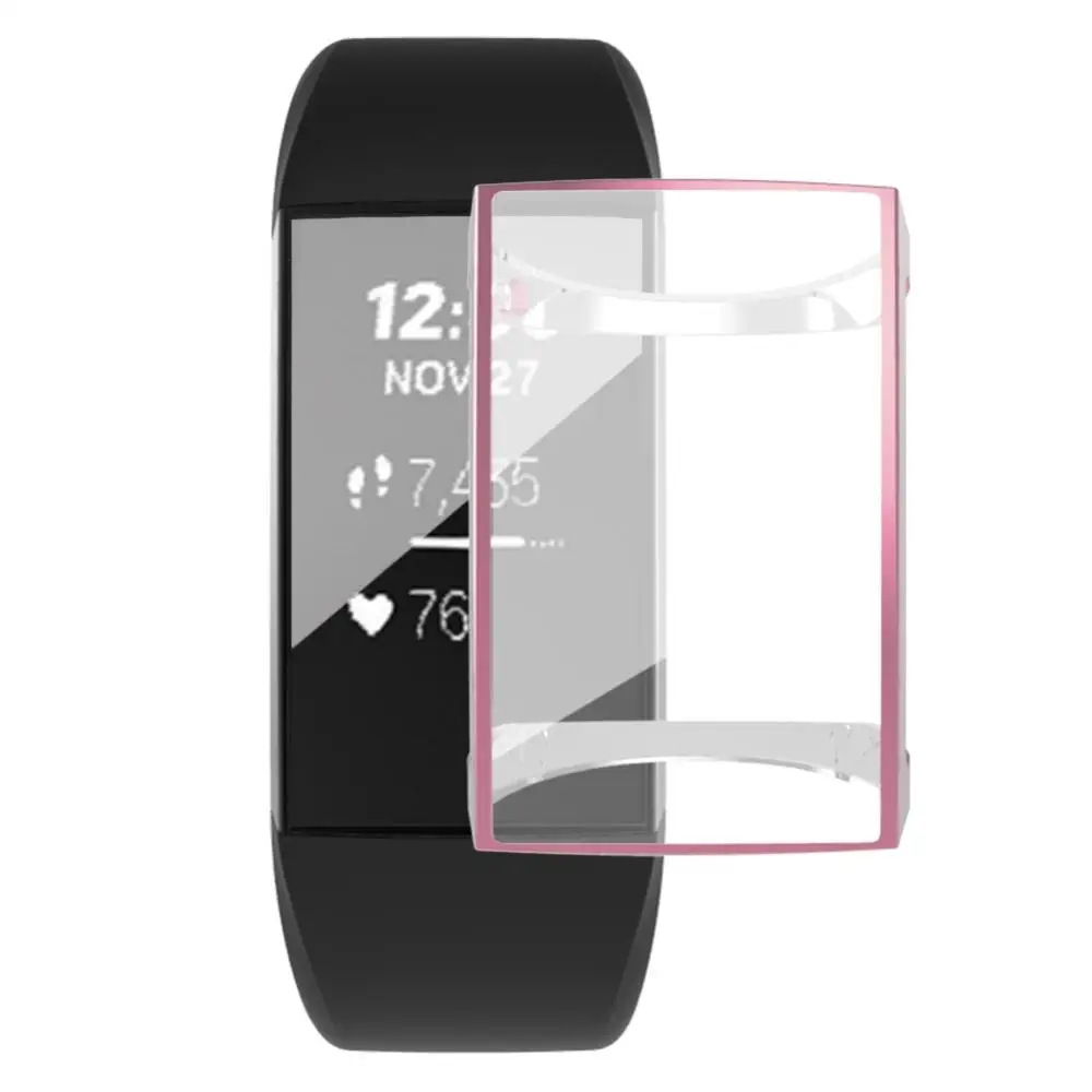 

Electroplating TPU Protection Case/Watch Screen Protector For Charge3 Wristwatch