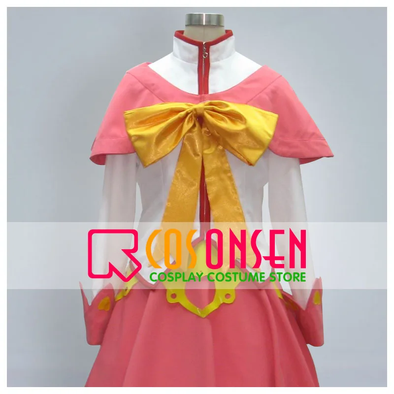 

COSPLAYONSEN The Melancholy of Haruhi Suzumiya Asahina Mikuru Cosplay Costume 4pcs Full Set Pink White Color