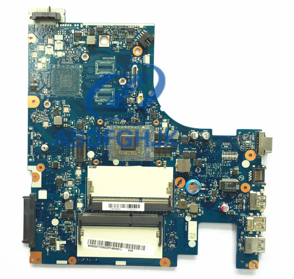 For Lenovo Laptop B50-45 motherboard ACLU5 ACLU6 NM-A281 Cpu 5B20F77242 100% test ok For Lenovo Laptop B50-45 motherboard ACLU5 ACLU6 NM-A281 Cpu 5B20F77242 100% test ok