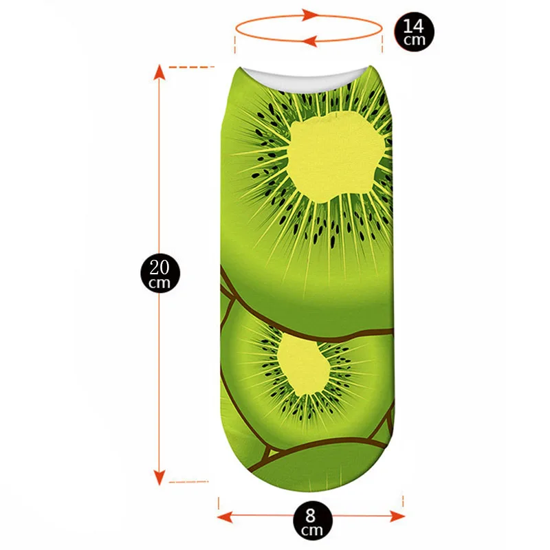 Новинка, носки с объемным принтом еды и фруктов для женщин, Kawaii, по щиколотку, Licorne Femme, милые забавные носки для девочек, Happy Calcetines 5ZJQ-ZAS21