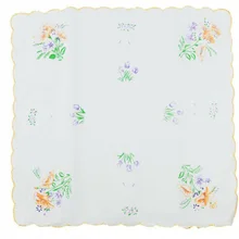 12 шт./партия, женское полотенце, хлопковый носовой платок, обеденное кухонное полотенце для лица, белое с цветочным принтом