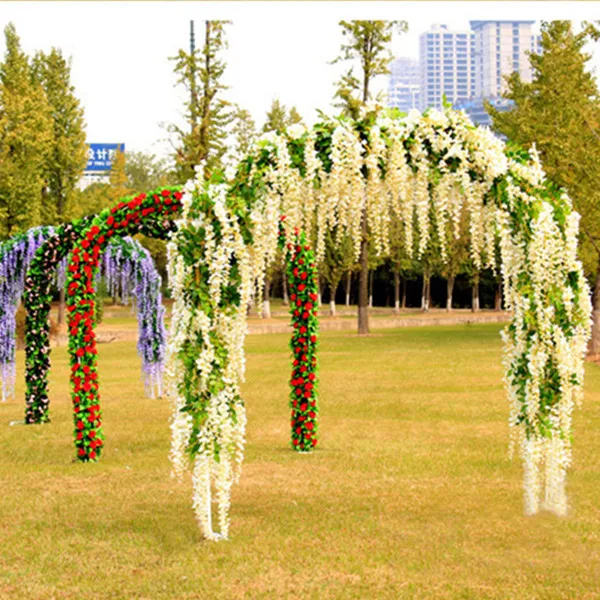 12pcs Lot 110cm Wisteria Artificial Flowers Wedding Party Festival 12pcs Lot 110cm Wisteria Artificial Flowers Wedding Party Festival Decoration Plastic In Dried From Home