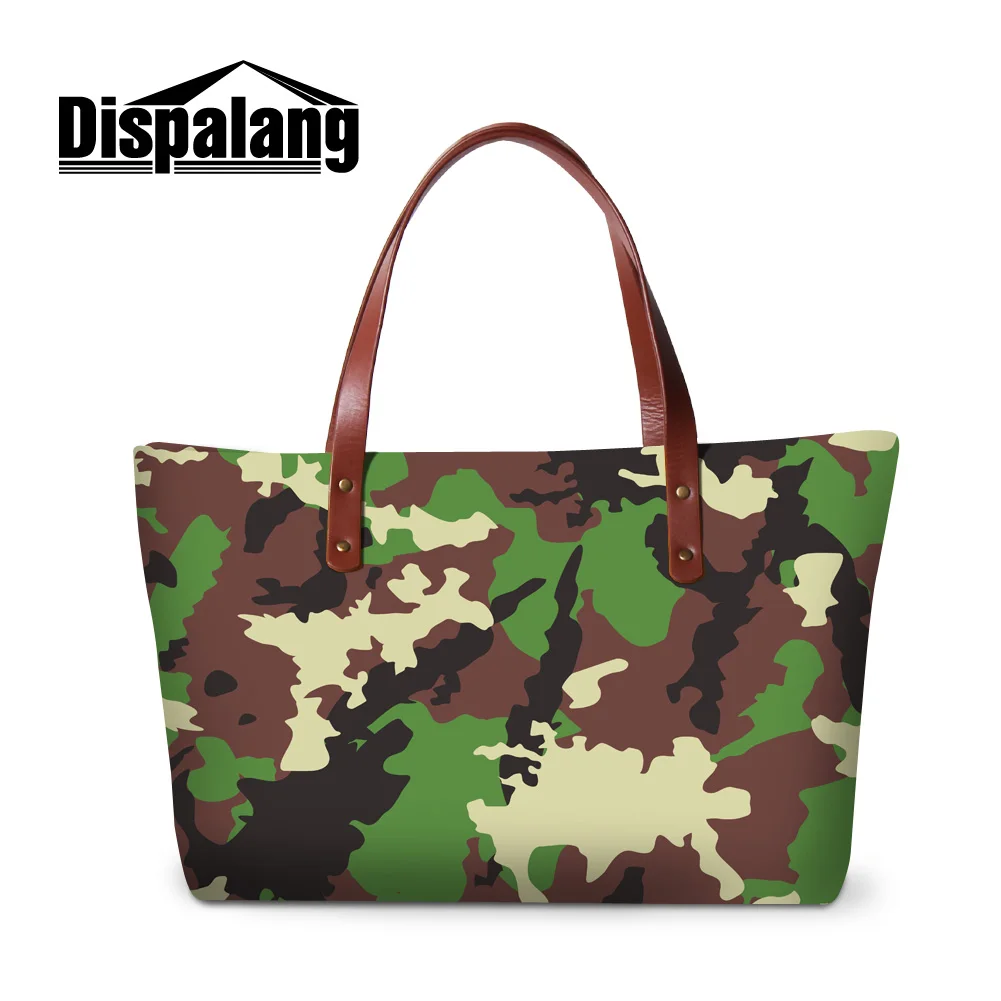 Dispalang green camouflage handbags high quality brand designer women