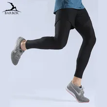 

BARBOK Sports Running Pants Men 2 in 1 Shorts Base Layer Sets Tights Fitness Pants Black Yoga Jogging Basketball Sports Trousers