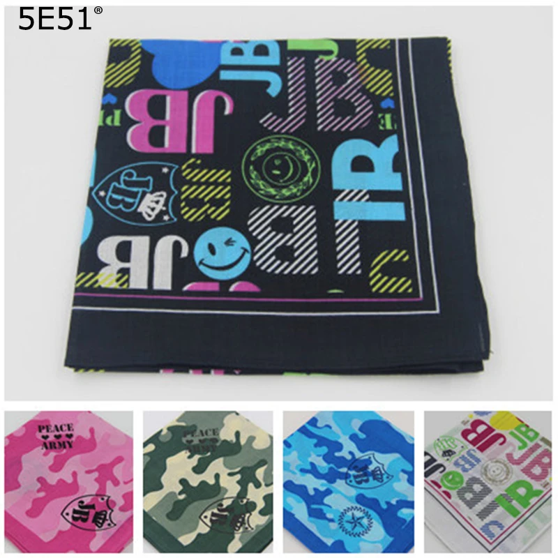 

Women Men handkerchief kerchief cotton 100% /camouflage printed 55cm/Many Uses gifts for guests