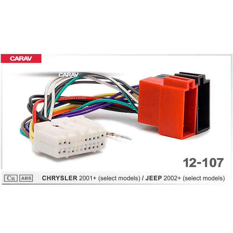 

CARAV 12-107 ISO Radio Adapter for CHRYSLER for JEEP Wiring Harness Connector Lead Loom Cable Plug Adaptor Stereo