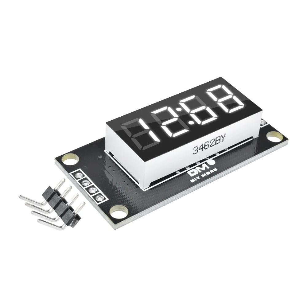 White 0,36 дюймовый TM1637 светодиодный модуль часов времени для Arduino 7 сегментный 4 битные часы цифровая трубка четыре последовательных платы драйвера - Цвет: White
