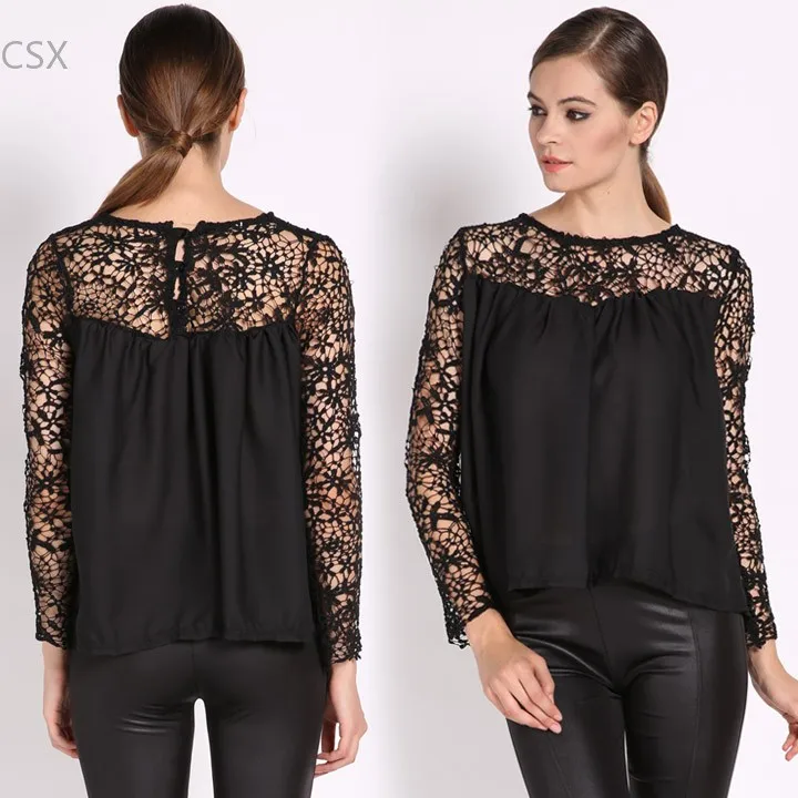 Alishebuy 2014 summer women blouses& shirts women lace