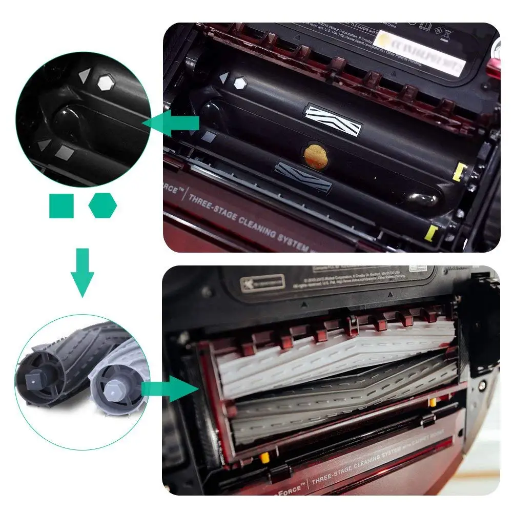Запчасти для авто для iRobot Roomba 860 880 805 860 980 960 Пылесосы с 2 Hepa фильтр, 2 боковая щетка, 2Tangle-Free мусора экстракт