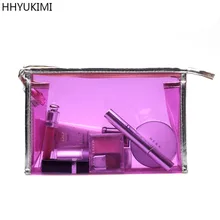 HHYUKIMI PU ткань Женская водонепроницаемая Косметическая дорожная Портативная сумка косметичка органайзер для косметики Дамская Личная гигиеническая моющаяся сумка