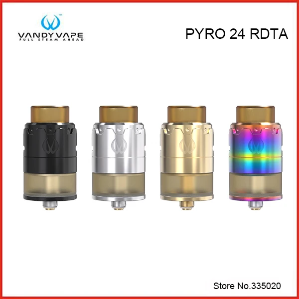 Original Vandy Vape PYRO 24 RDTA Tank 2ML 4ML with Innovation in fill mode Postless