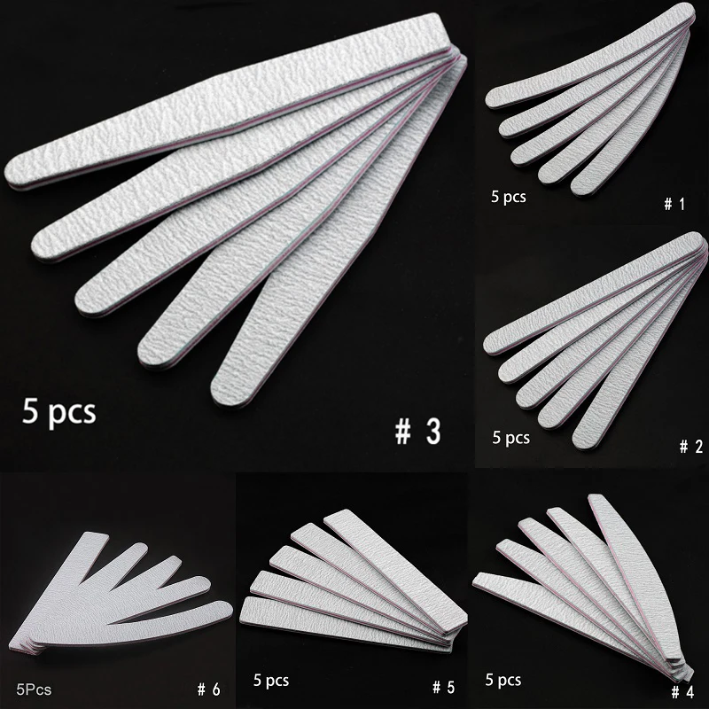 

5Pcs/Wholesale Nail File 100/180 Sanding Buffer Block Pedicure Manicure Buffing Polish Beauty Tools Professional Nail File
