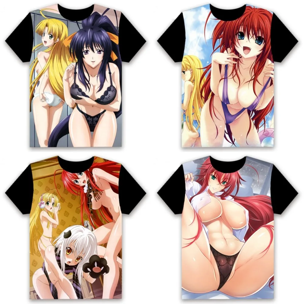 

Anime T-shirt High School DxD Sexy Cosplay Short Sleeve Women Men Black Tee Tops Popular Trendy Casual Summer Funny Shirt