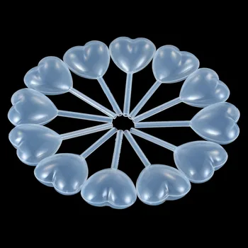 

50pcs New Heart Shaped 4ml Transfer Oils Pipettes Plastic Squeeze Eye Dropper 55mm Length