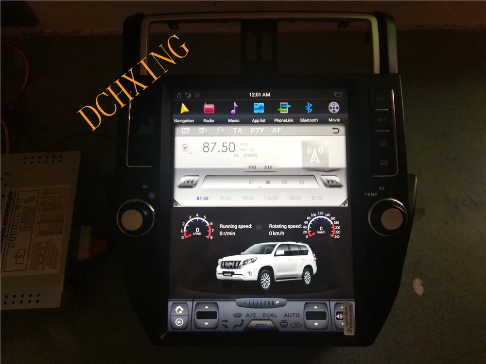 12,1 ''tesla стиль Android 8,1 автомобильный dvd-плеер gps навигация для Toyota Land Cruiser Prado 2010 2011 2012 2013 PX6 CARPLAY