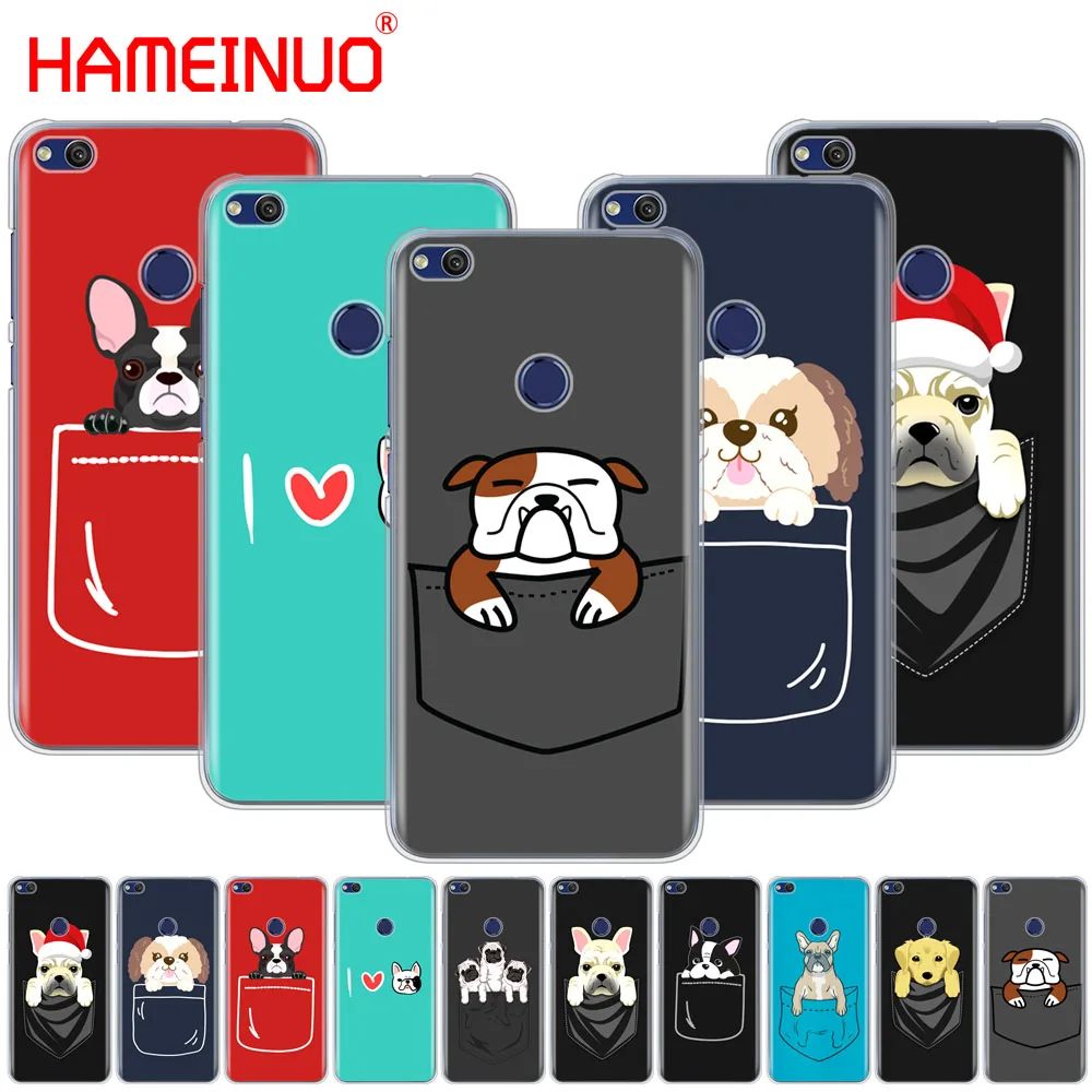 HAMEINUO bulldog Pocket lovely dog Cover phone Case for huawei Ascend P7 P8 P9 P10 P20 lite plus pro G9 G8 G7 2017 | Мобильные