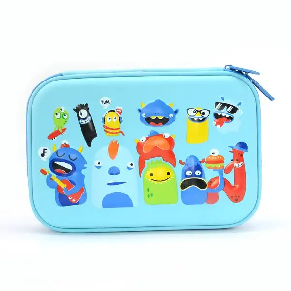 Пенал Единорог EVA Estojo Escolar Kalem Kutusu Etui Pencilcase Papelaria Box Estuche Lapices School Shark Astuccio Scuola - Цвет: Blue cartoon