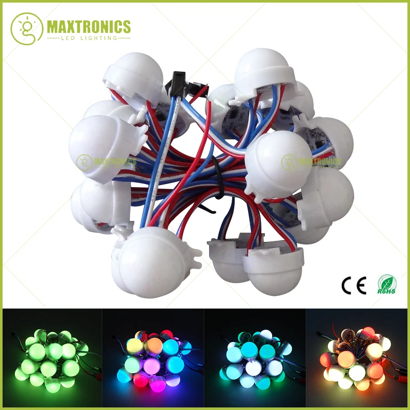 

20pcs /Lot DC12V WS2811 30mm Diffused LED Pixel Module Full Color 3 LEDs 5050 RGB led lamp string D30 modules