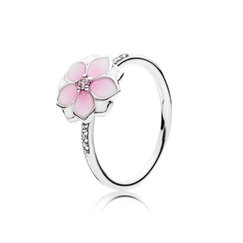 anillo pandora flor rosa anillo pandora flor rosa