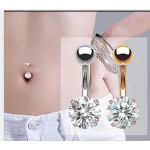 belly Perforated wholesale tunnelnavel buckle navel human piercing fashion jewelry grills piercing stainless steel jewelry ear(China)