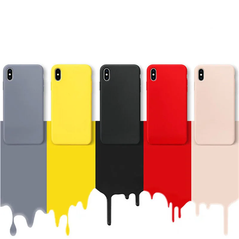 

Original Silicone Case For iPhone 7 8 6 6s Plus Luxury All-inclusive Shockproof Soft Cover For iPhone X XR XS MAX Coque Funda