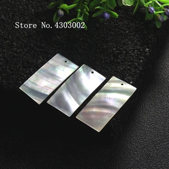 

100pcs/lot 20x40mm Natural White Rectangle Mother of Pearl shell for DIY Jewelry Rectangle MOP Pearl shell For Earrings