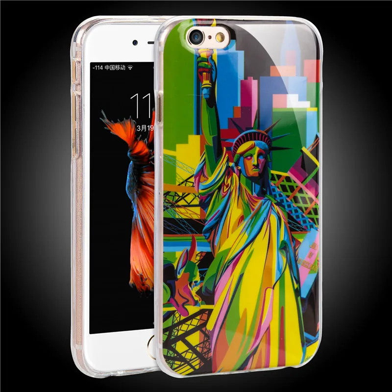 Fashion drawing design smooth phone cases For iPhone 6 6S 6Plus 6sPlus Fantasy style Painted soft TPU Comfortable protect cover |