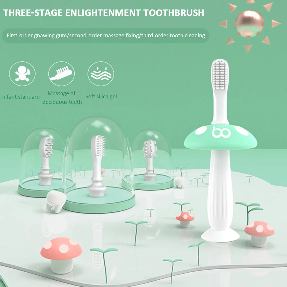 Детская зубная щетка для 0-3 лет силиконовая Мягкая учебная зубная щетка для волос детский зубной гель детский набор зубных щеток для молока