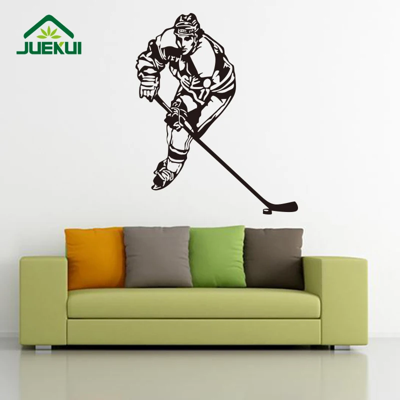 Ice Hockey Player Removable Wall Stickers for Living Room Home Decor