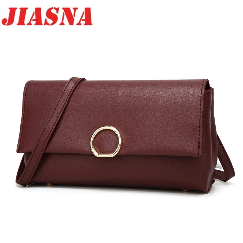 JIASNA 2017 New Ladies Handbag Ring Envelope Soft PU Material C*C