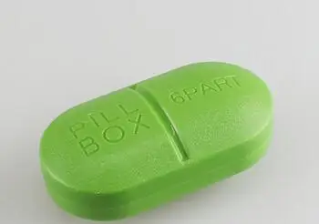 1 шт. милый мини 6 лотов портативный Caixa Organizadora медицинская коробка для таблеток лекарств Чехол Органайзер Пластиковый Чехол - Цвет: Mint Green