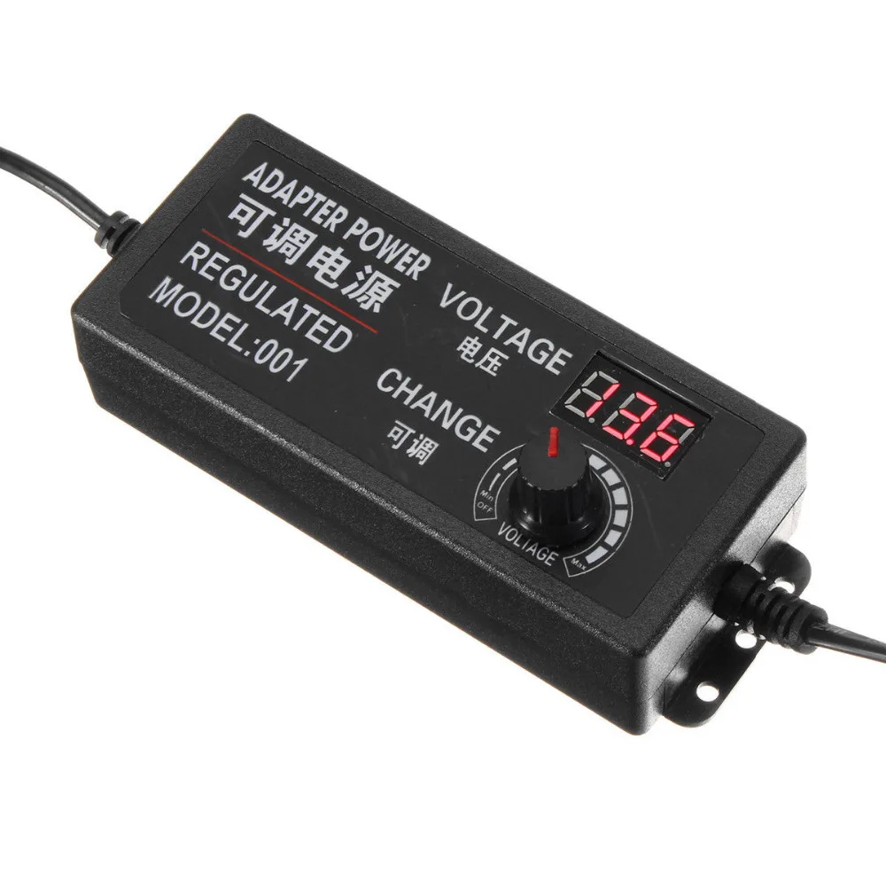 Universal Adjustable Power Supply Adapter with Display Screen