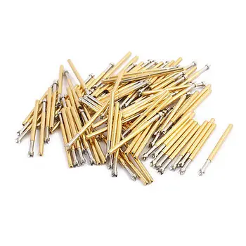 

100pcs P125-Q 2.0mm Dia 33.3mm Length Metal Spring Pressure Test Probe Needle