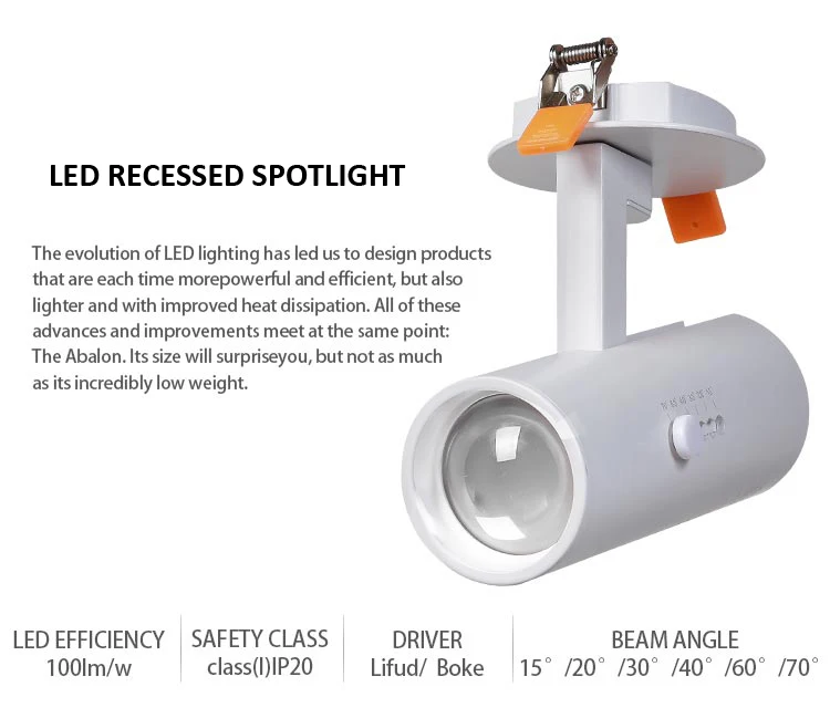 Ângulo de Feixe Europa Zoom in Zoom Out Rotação & Ajustável 10 w 15 w 20 w Mutável Varifocal Recesso Levou Holofotes 15 20 30 60 70 3 20w led spotlight