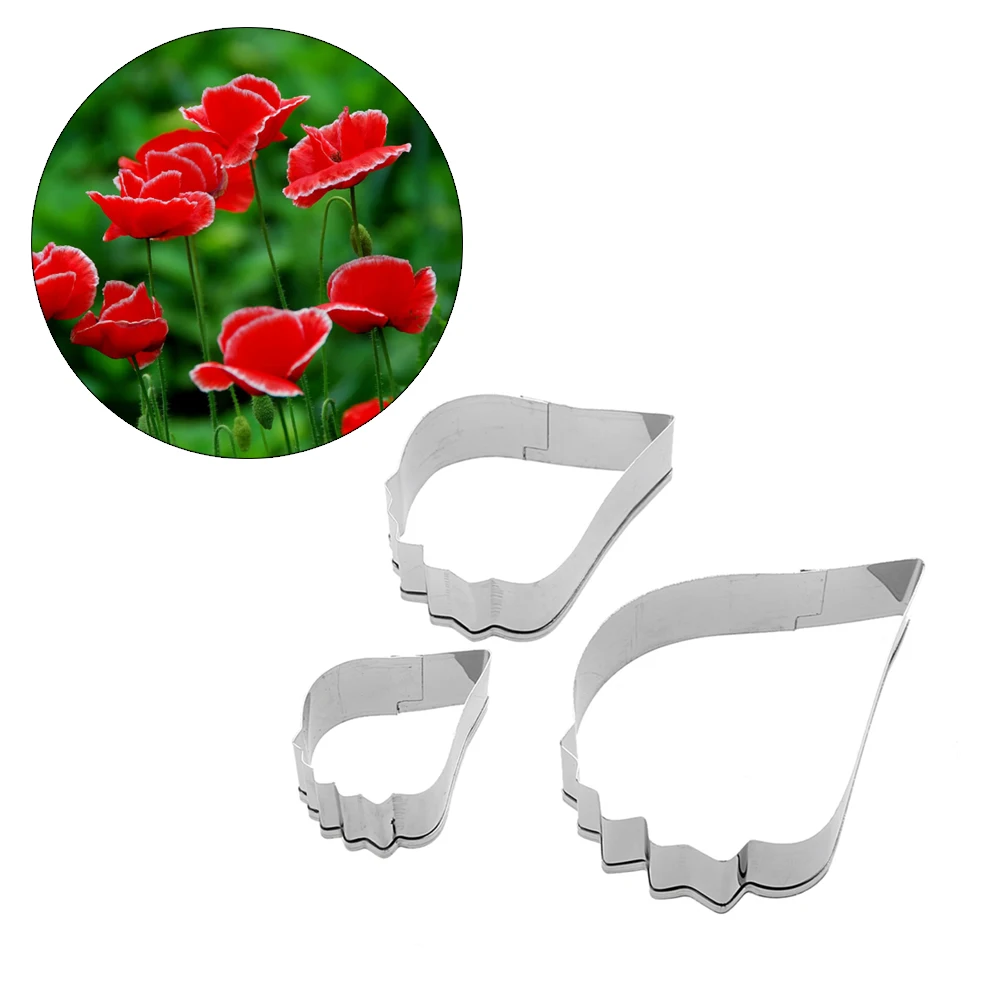 

Stainless Steel Flower Cutter 2017 Poppy Petals Cake Mould Fondant Cookie Cutters Cake Decorating Tools Kitchen Accessories