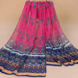 Индии Длинные Платки женские винтажные шифон платок-хиджаб шарфы femme летние головы средства для дизайна ногтей Новый