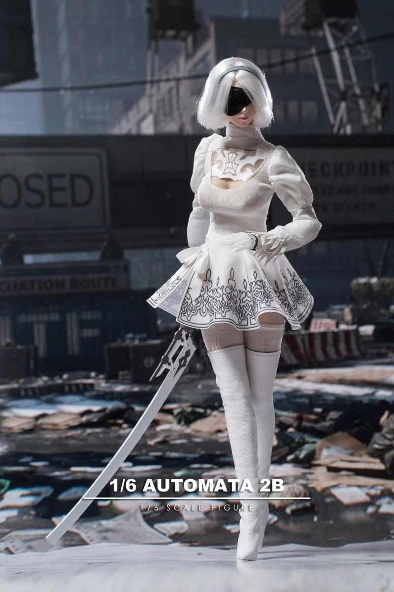 1/6 НИР: автоматы YoRHa No.2 Тип B Женский манекен головы и одежда оружие аксессуары для