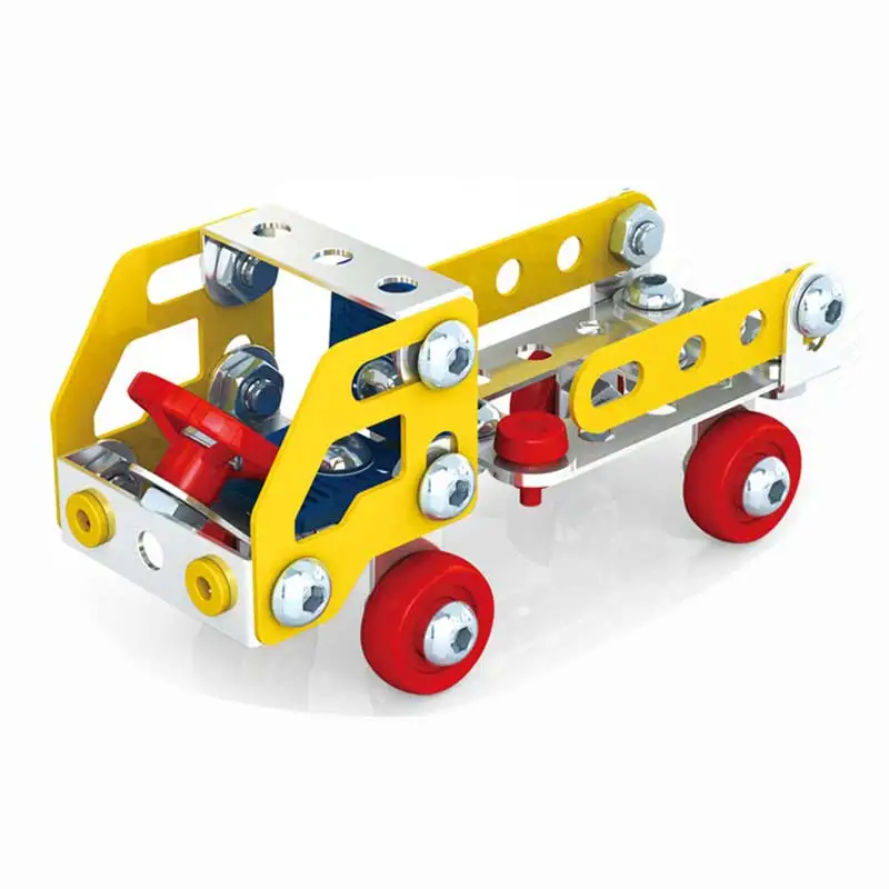 DIY модель грузовика здания Наборы 3D Металлический Конструктор образовательные игрушки блоки Творческий сборки комплект с грузовиком для детей, подарок для мальчиков