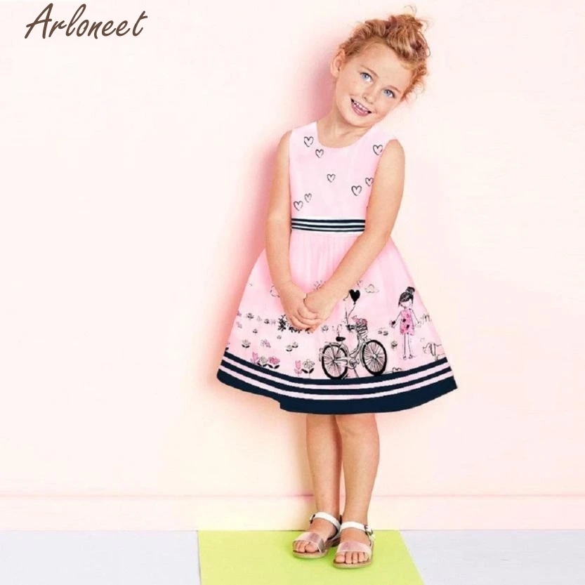 

ARLONEET Toddler Kids Baby Dress Girls Pink Sleeveless Party Princess Pageant Dresses P30 Nov03