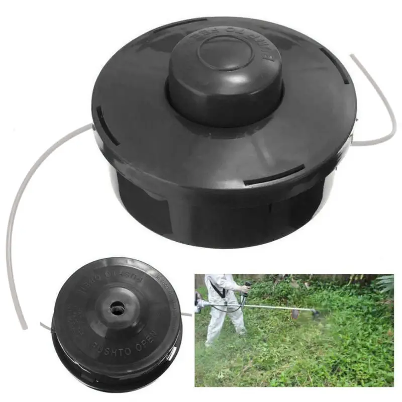 Universal Nylon Brush Cutter Mower Bump Spool Grass Trimmer Head Black
