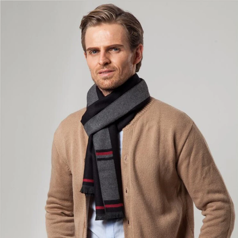 Hami Otwo 2017 otoño moda bufanda a cuadros para hombre papá hombre viejo invierno cálido Cachemira bufanda para regalo negocio bufanda|cashmere scarf men|cashmere scarfplaid scarf -