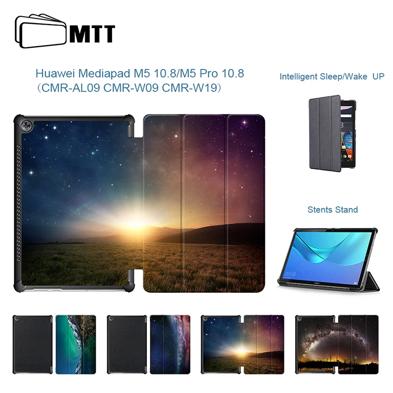 

MTT Natural Aurora Painted Leather Stand Case For Huawei MediaPad M5 10.8 10 Pro CMR-AL09 CMR-W09 CMR-W19 10.8 inch Tablet Cover