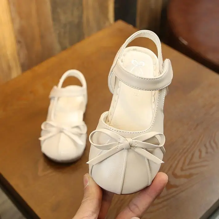 Дети haochengjiade обувь летняя новая детская обувь милая мягкая обувь модные сандалии для девочек милая детская обувь для детей 21-30 - Цвет: Белый