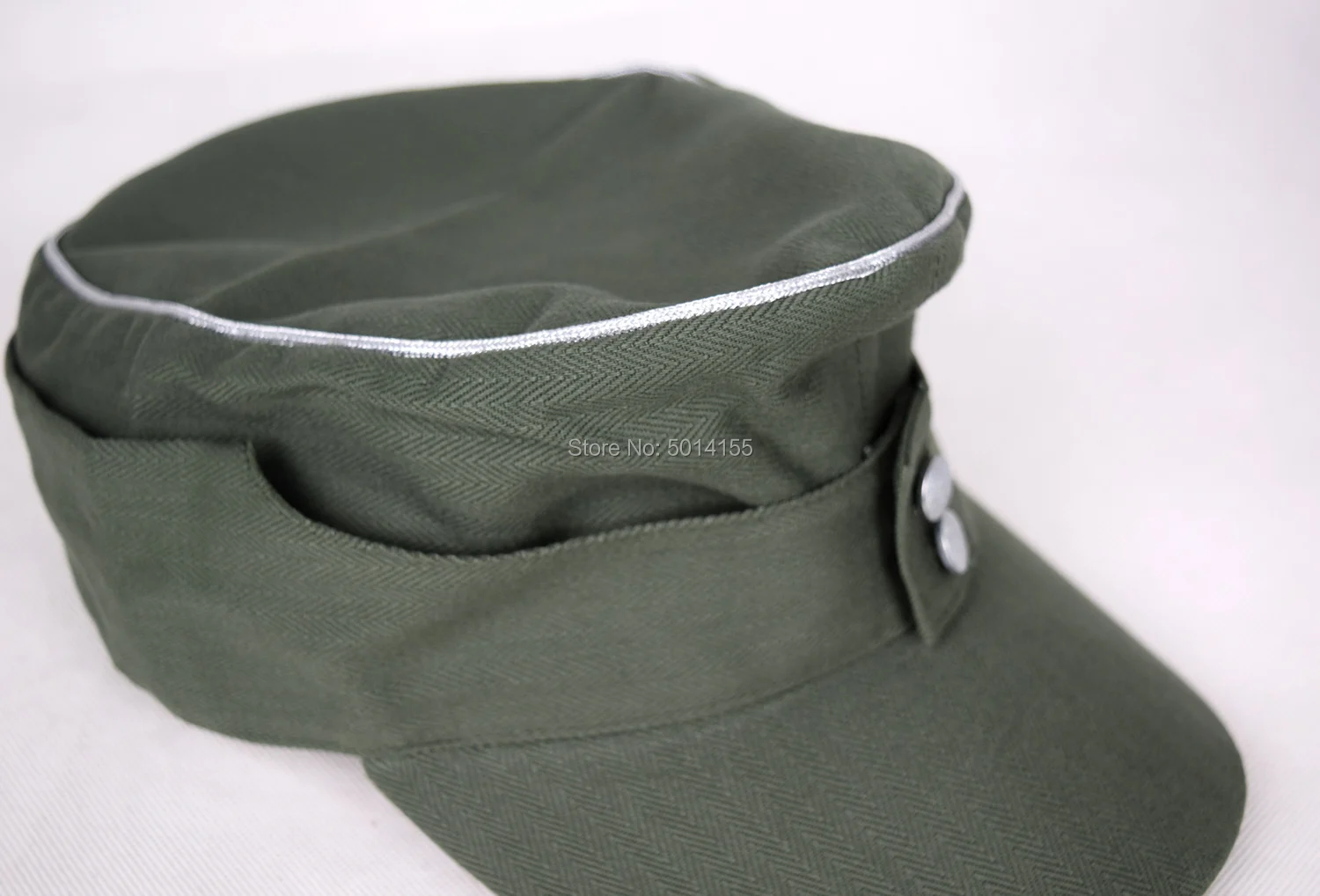 WW2 German Wehrmacht Officer's HBT Summer M43 Field Cap Repro WW2 German Wehrmacht Officer's HBT Summer M43 Field Cap Repro