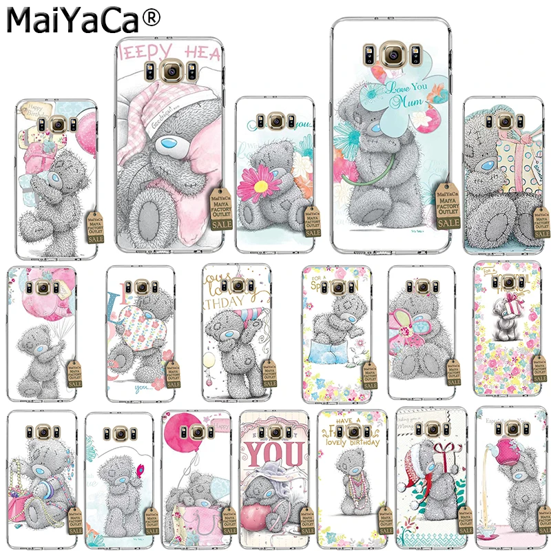 Мягкий прозрачный чехол MaiYaCa Tatty Teddy Me To You Bear из ТПУ для Samsung s8 s8plus s5 s7 s6 edge plus|phone