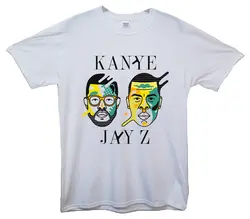 GILDAN бренд Kanye и Jay-Z лицо принт дизайн футболка Летняя мужская футболка с коротким рукавом