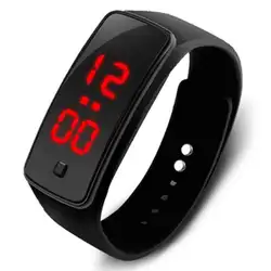 Отличное качество Новинка 2017 года цифровые часы женские мужские резиновый светодиодные часы Дата спортивный браслет цифровой наручные