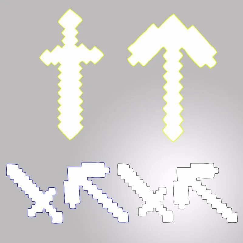 1pcs font b Minecraft b font Toys font b Minecraft b font Foam Diamond Sword Pickaxe